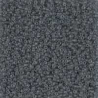Miyuki rocailles Perlen 15/0 - Matted transparent grey 15-152F